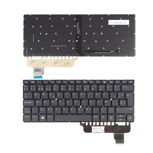 Teclado Retroiluminado Para Portátil Hp Elitebook X360 830 G5 X360 830 G6 Negro