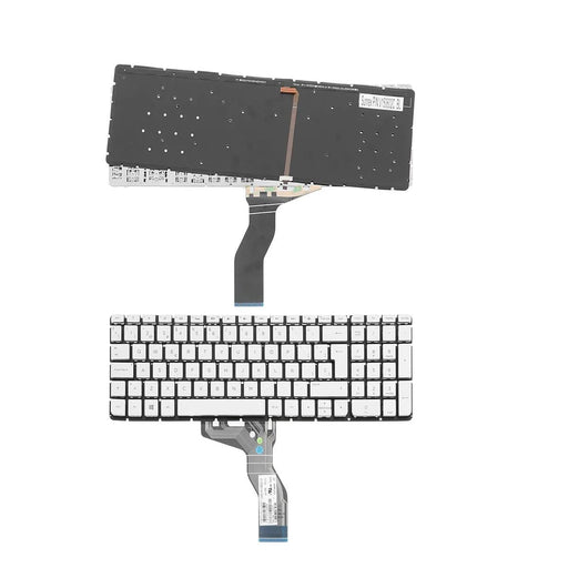 Teclado Retroiluminado Para Portátil Hp Pavilion 15-Ab Plata