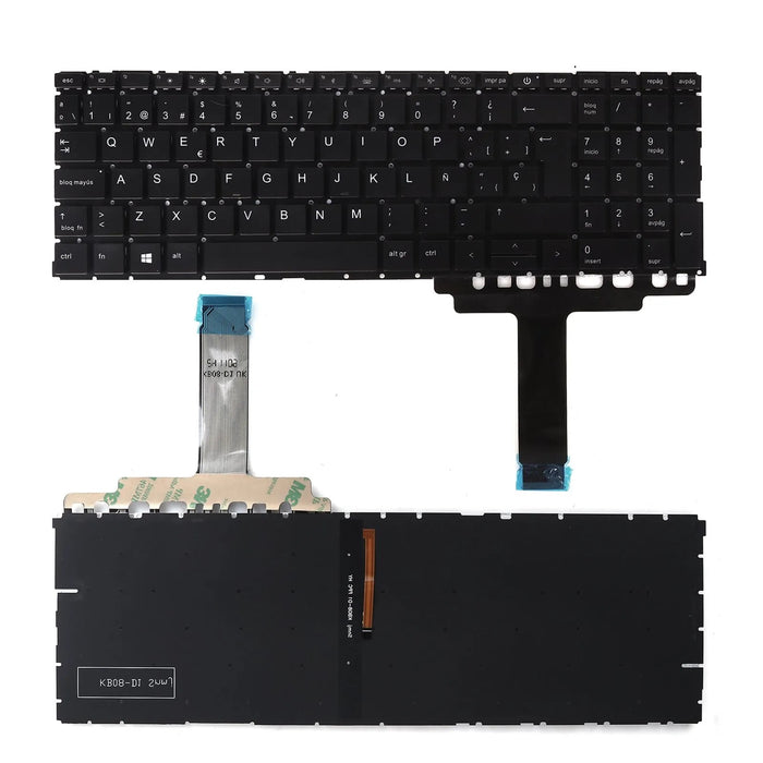 Teclado Retroiluminado Para Portátil Hp Probook 450 G8 455 G8 455R G8 650 G8 Negro