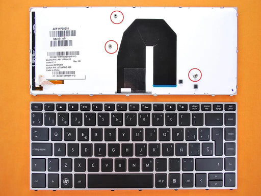 Teclado Retroiluminado Para Portátil Hp Probook 5330 5330M Plata