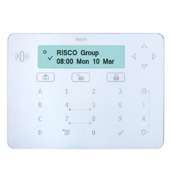 Teclado Táctil Elegant Blanco ( Sin Logo Risco ), Para Centrales Lightsys Certificado Grado 3
