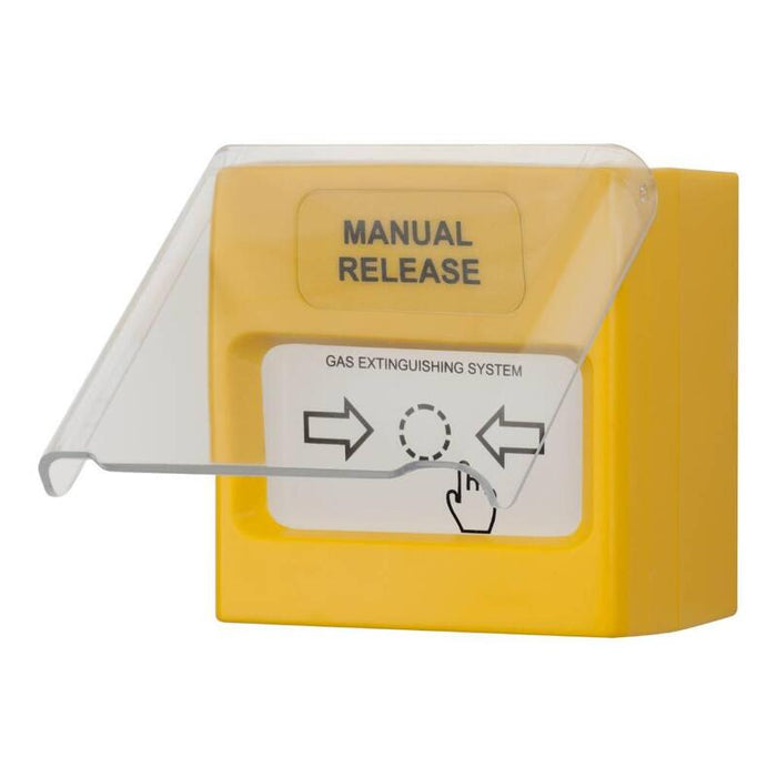 Teletek Sensomag-Mrb50 Pulsador Manual Disparo Extinción, Para La Activación De La Extinción. Color Amarillo