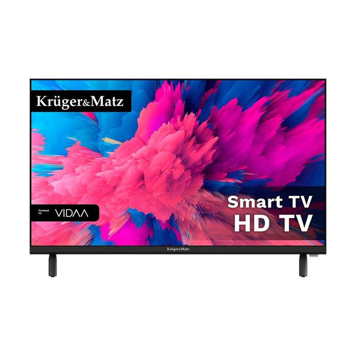 Televisor Krüger&Matz Km0224-V3 Inteligente Hd De 24" Con Wifi, Color Negro