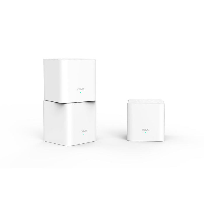Tenda Sistema Mesh Wifi Mw3-Nova 3 Unidades (** Enchufe Alimentación Reino Unido**) Wifi A/Ac/B/G/N/ 300m2  2 Puertos Ethernet Gestión Por App