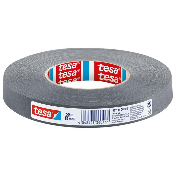 Tesa Cinta De Tela 50m X 19mm Gris