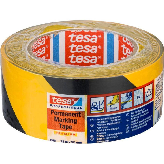Tesa Floor Marking Tape 66mx50mm Prem.Prof.Bl/Yell. 04169