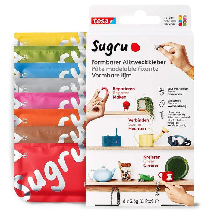 Tesa Masilla Adhesiva Para Decorar, Pegar, Reparar  - Paquete De 8-8 X 3.5 G