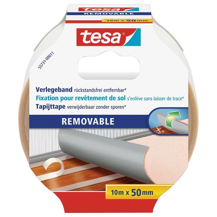 Tesa Verlegeband Sin Residuos Entfernbar 10m X 50mm