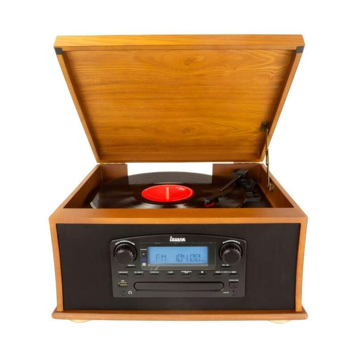 Tocadiscos Lauson Ivx23 Wood Con Cd + Radio Fm Y Altavoces