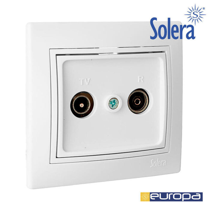 Toma De Señal Para Tv Y Radio Color Blanco S.Europa Solera Erp47u