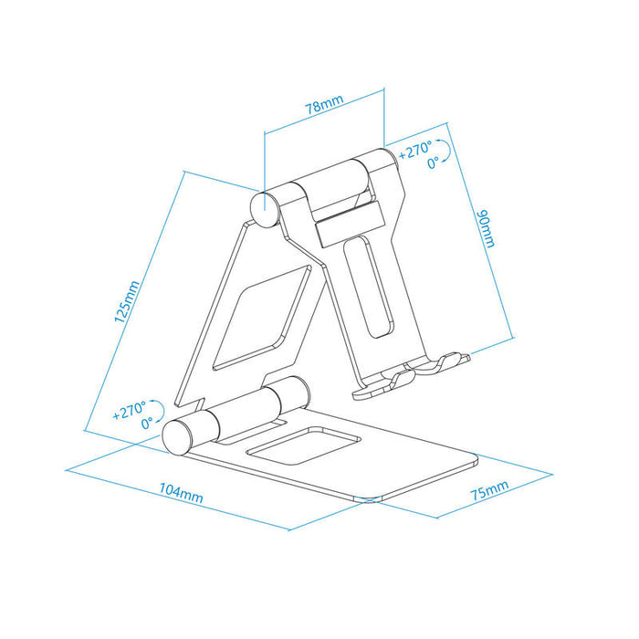 Tooq Soporte De Sobremesa Ajustable Para Smartphone/Tablet Hasta 10"
