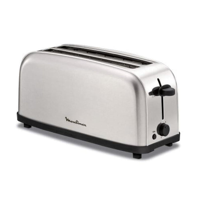 Tostador De Pan Moulinex Classic Inox 1400w 2 Ranuras Largas 6 Niveles De Tostado Función Parada Acabado Acero Inoxidable