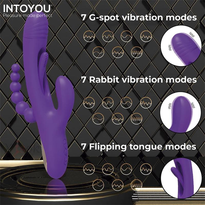 Triya Vibrador Con Lengua Flipping Y Cadena Anal