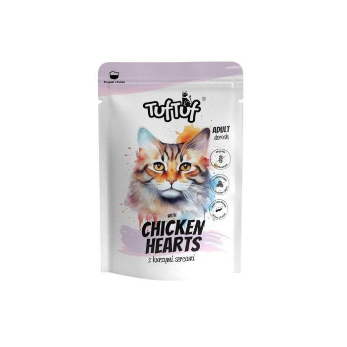 Tuf Tuf With Chicken Hearts - Comida Húmeda Para Gatos - 300g