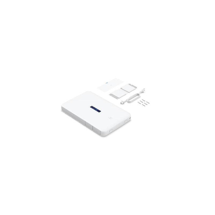 Ubiquiti Udw Dream Wall Consola Unifi Os De Montaje En Pared Con Gateway De Seguridad Integrado, Punto De Acceso De Alta Velocidad, Grabadora De Video En Red Y Un Switch Poe.