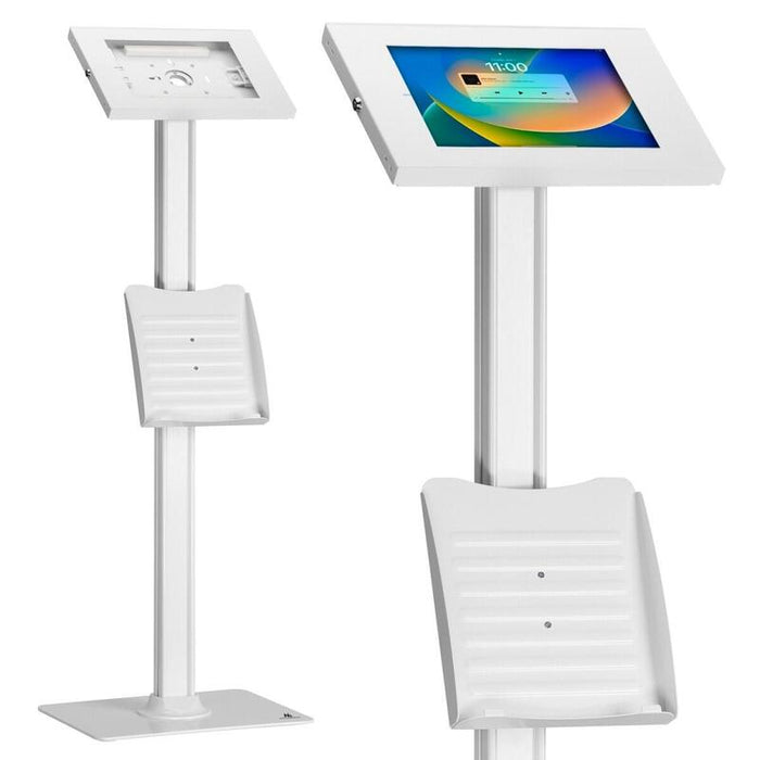 Uchwyt Do Tabletu Podlogowy Z Blokada Reklamowy 9,7-11 Cali Mc-476w Bialy