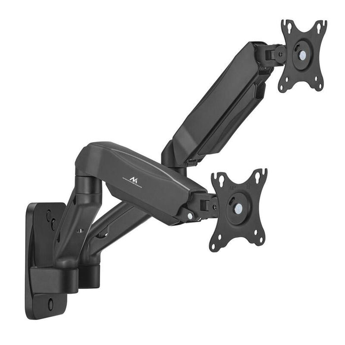 Maclean Mc-988 Soporte De Pared Para Dos Monitores, Pantallas De 17-32'', Sporte Doble, Muelle Mecánico, Carga Max. 9 Kg