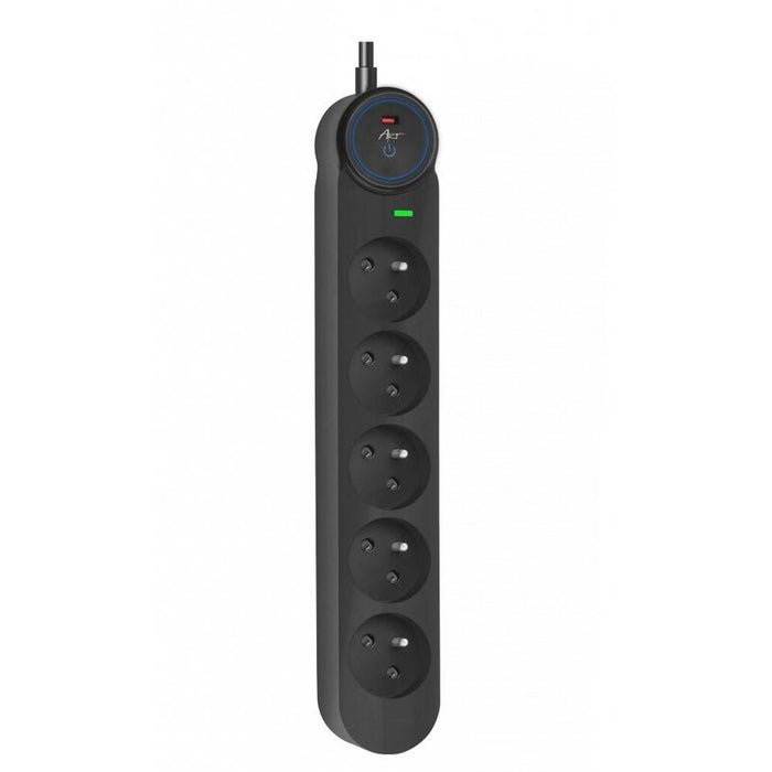 Urzadzenie Zabezpieczenie Przeciw Przepieciowe Spd/Przeciazeniowe F2115 Z Wylacznikiem 5gniazd-16a-Czarny-5m-3x1,5mm2