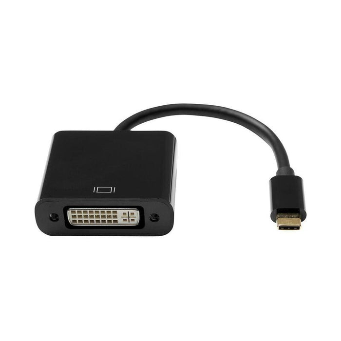Usb-C (M) To Dvi-I 24+5 (F)  Adapter, Black 10cm
