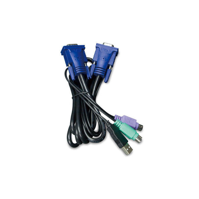 3.0m Usb Kvm Cable W Built-In Ps2 To Usb Converter