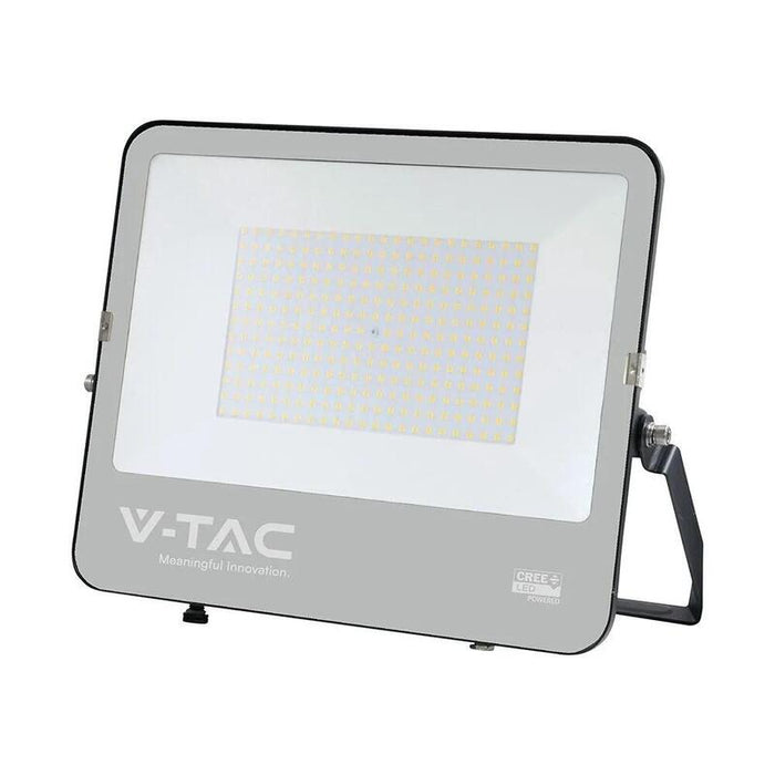 V-Tac 200w Led Floodlight Cree Chip Black Body Grey Glass 6500k 135lm/W