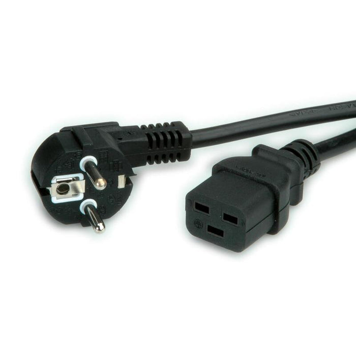 Value Netzcable Schutzkontakt Cee7 7 - Iec320-C19, 16a, Schwarz, 0,8 M