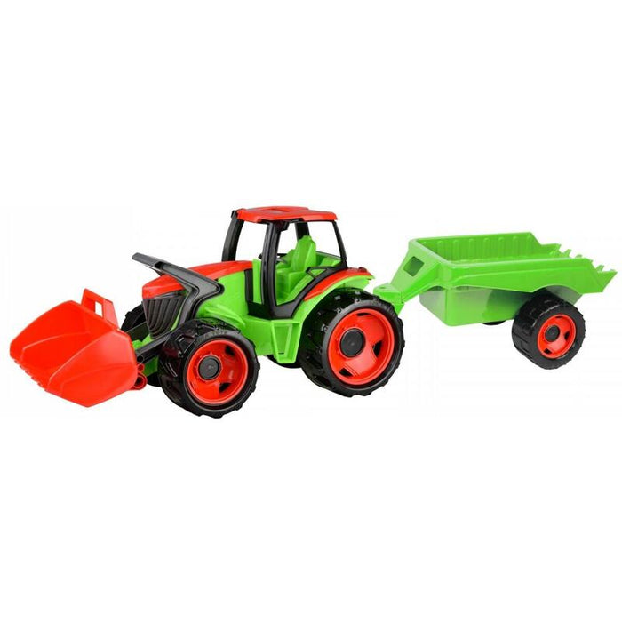 Vehículo Tractor Con Pala Y Przyczepa Czerwono-Verde