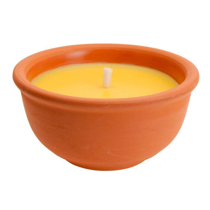 Vela Citronela De Barro Ø13 X 6,5 Cm