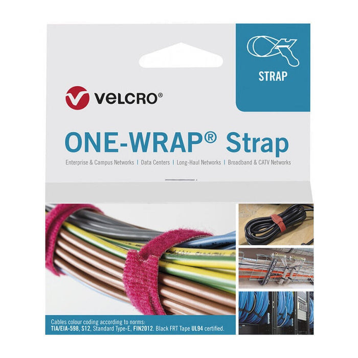 Velcro® One-Wrap® Strap Klett-Cablebinder 20mm X 200mm 25 Piezas Rojo