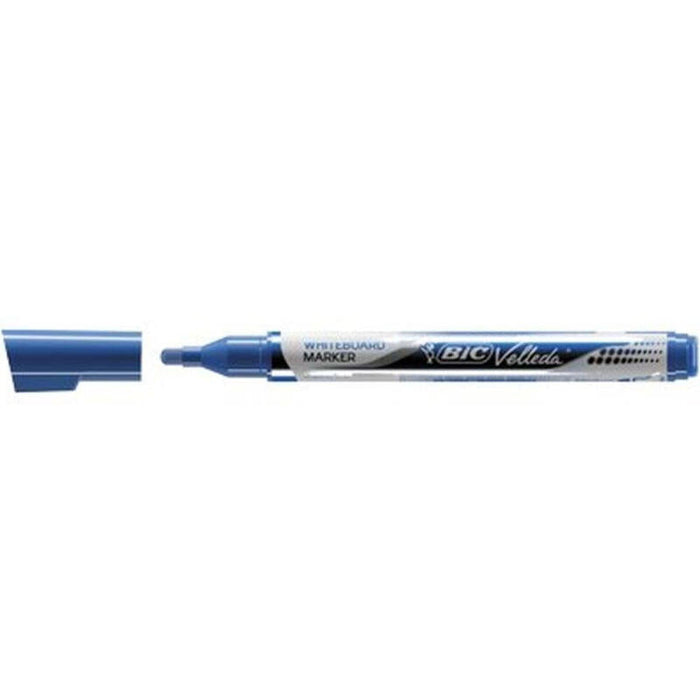 Velleda Marcador Pizarra Blanca Pocket Punta Redonda Azul Caja -12u-