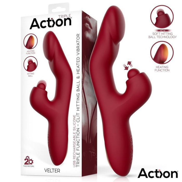 Velter Soft Clit Hitting Ball Con Vibración Y Efecto Calor