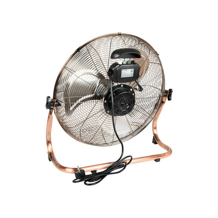 Ventilador De Pie De 45 Cm (18") Y 200 W Con Circulador, Color Cobre Dorado.