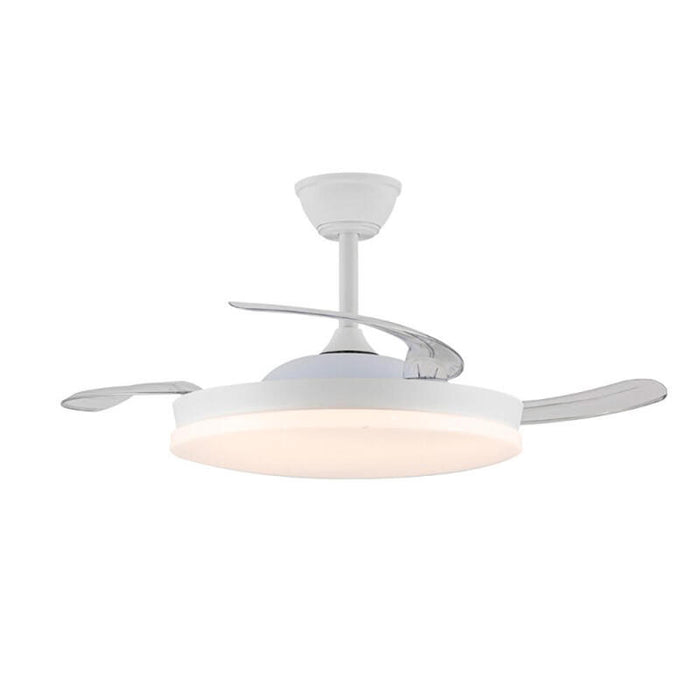 Ventilador De Techo Led 3cct Aspas Retráctiles Stars Evo Smart 72w 7920 Lm Blanco