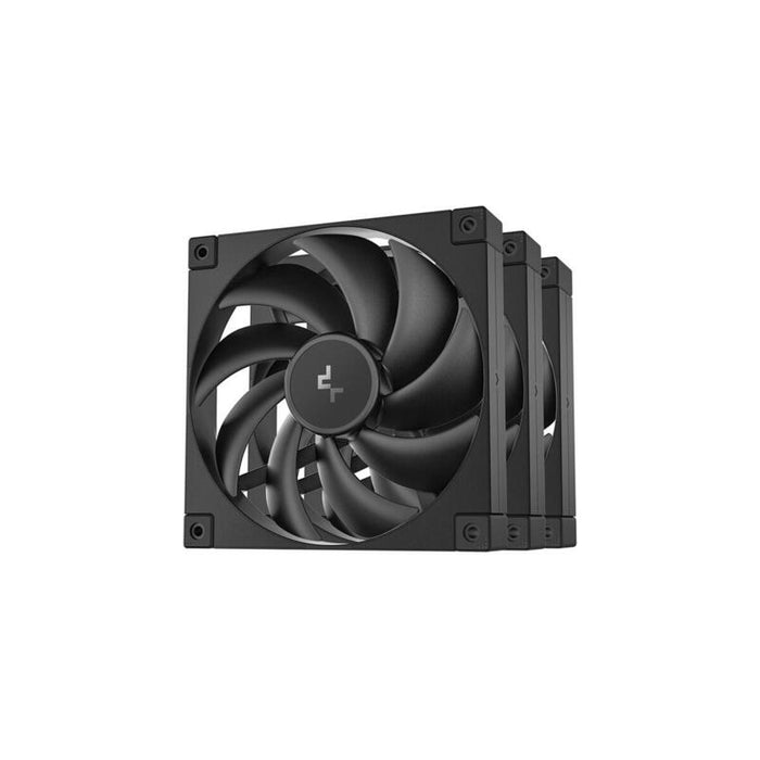 Ventilador Deepcool Fd14 140x140x25,  De Caja Negro, Paquete De 3, 140 Mm R-Fd14-Bknpn3-G