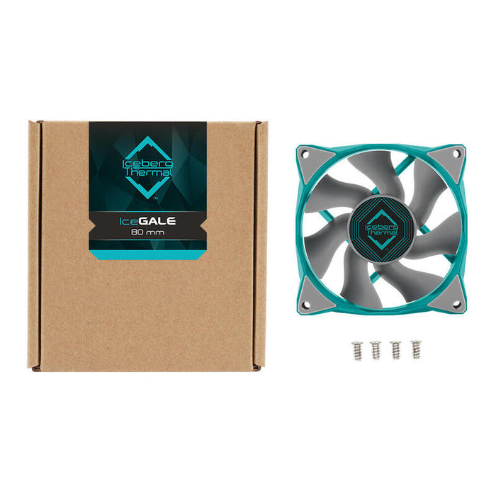 Ventilador Iceberg Thermal Icegale - 80 Mm Verde Azulado
