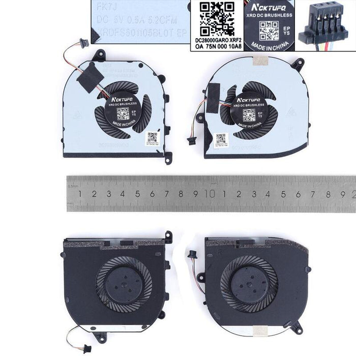 Ventilador Para Computadora Portátil Dell Xps15 9570 7590 M5530 M5540 P56f Cpu + Gpu, Copia Alta