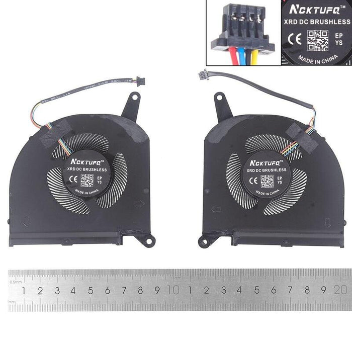 Ventiladores Para Portátil Aorus 15g 15p 17p Kb Rx7g Rx5g Rp77 Xb 0,7 Cm