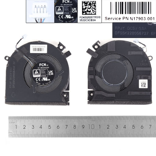 Ventilador Para Portátil Hp 15-Fa Fa0000 Fa0031Tx Tpn-Q278 Tpn-Q279 Fa0162Tx