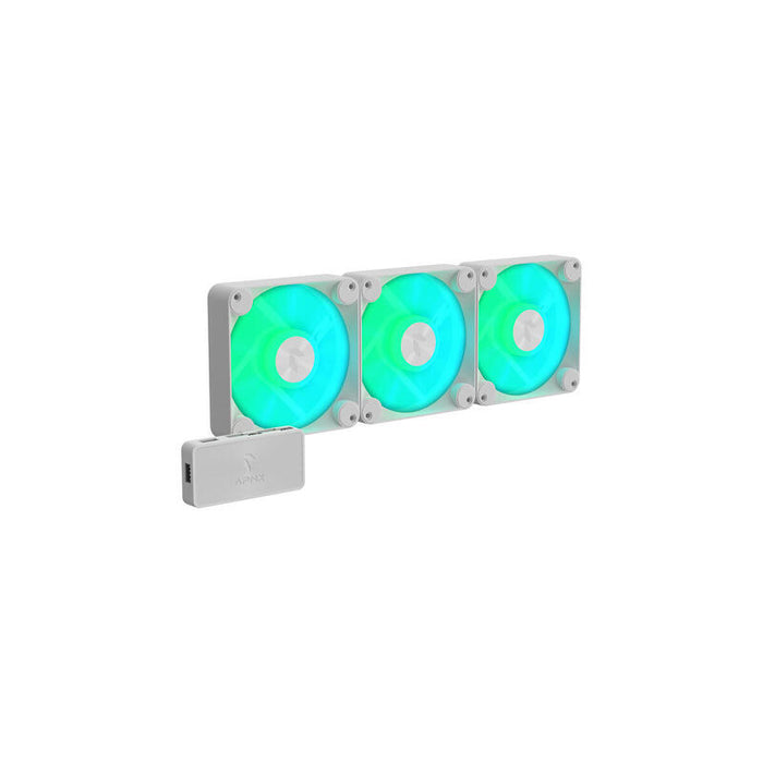 Ventilador Pc Apnx Fp1-120-3 Pack,  Blanco, Paquete De 3, 120 Mm Apf3-Pf11257.21