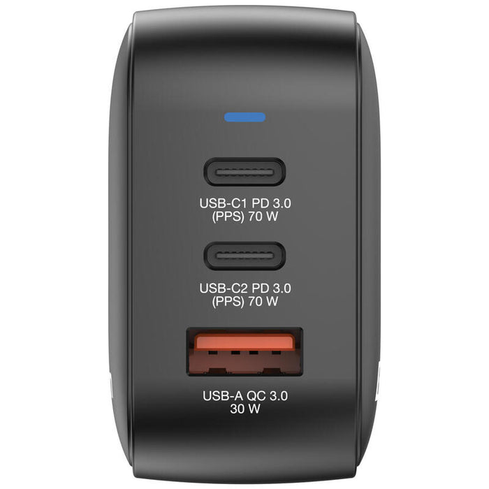 Verbatim Mini Gan Charger 70w 2xusb-C Pd, 1xusb-A Qc 3.0 32229