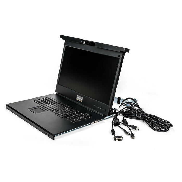 Vertiv Avocent Consola Lcd De Acceso Directo Al Rack De 19" Con Conmutador Kvm Autoview 2216 Digital O Analógico De 16 Puertos, Teclado Usb, Rak-Key Para Acceso Digital Y 16 Cables Mpuiq-Vmchs, Us Intl