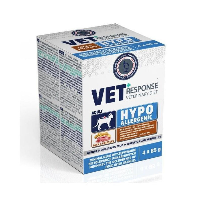 Vet Response Pato Hipoalergénico 4x Para Gato 85g