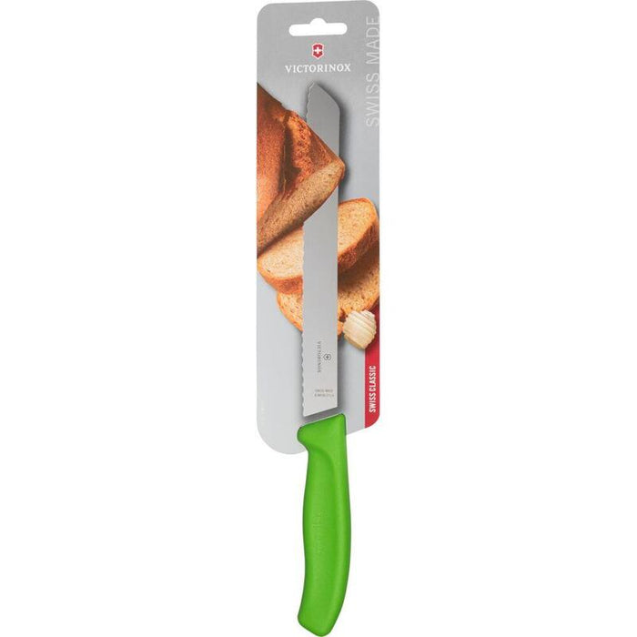Victorinox Bread Knife 21cm Green Serrated Blade Shape