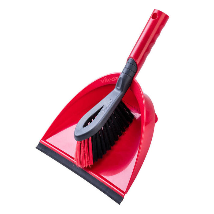 Vileda Juego De Recogedor Y Cepillo Negro, Rojo  141742