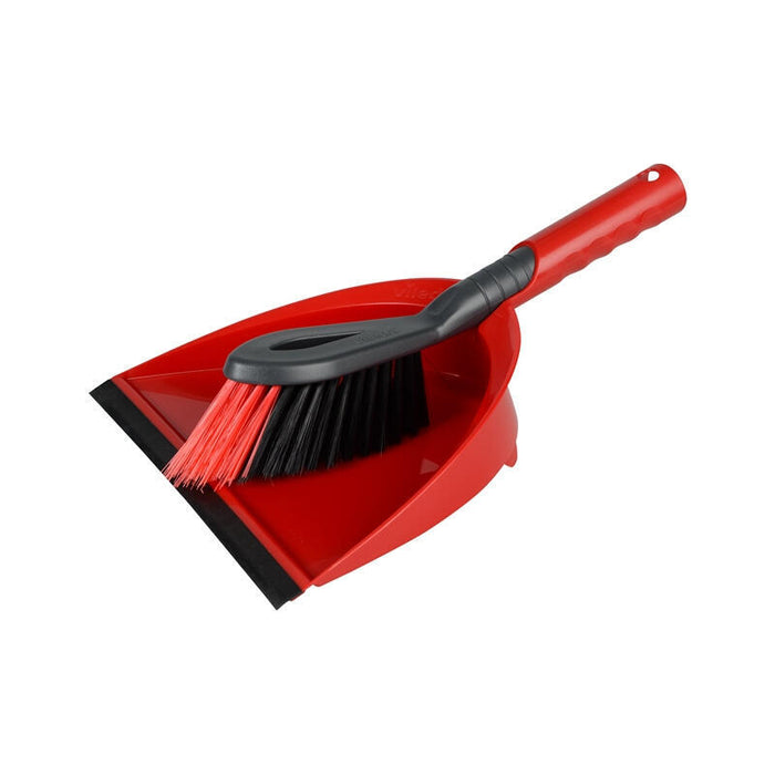 Vileda Juego De Recogedor Y Cepillo Negro, Rojo  141742