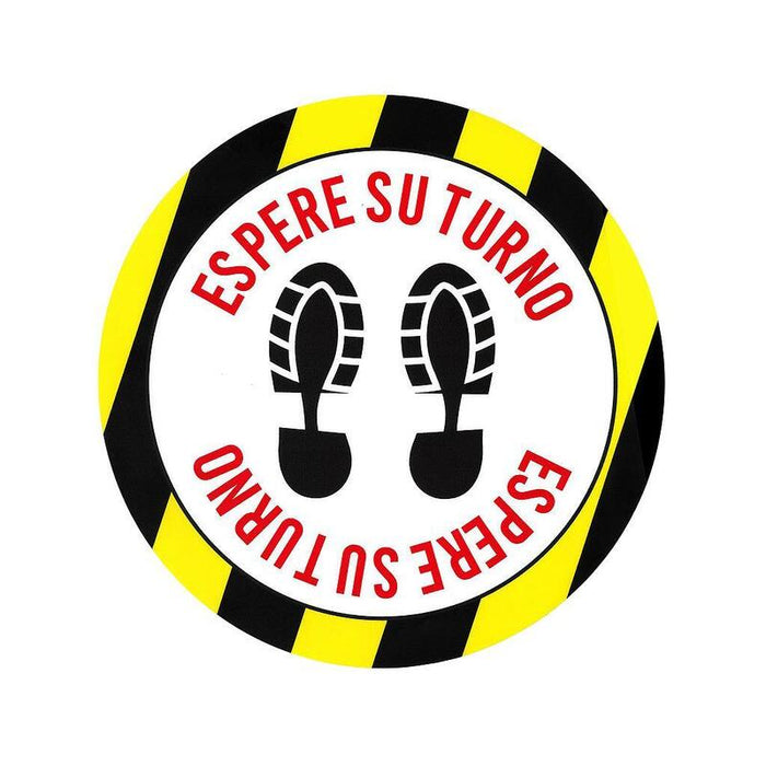 Vinilo Circular Espere Su Turno