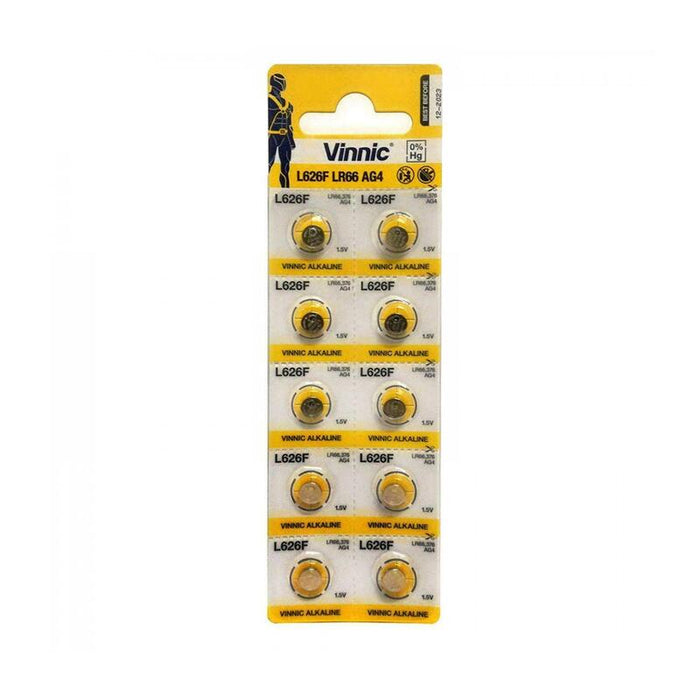 Vinnic Pila Alcalina Ag4 L626f 1,5v Blister*10