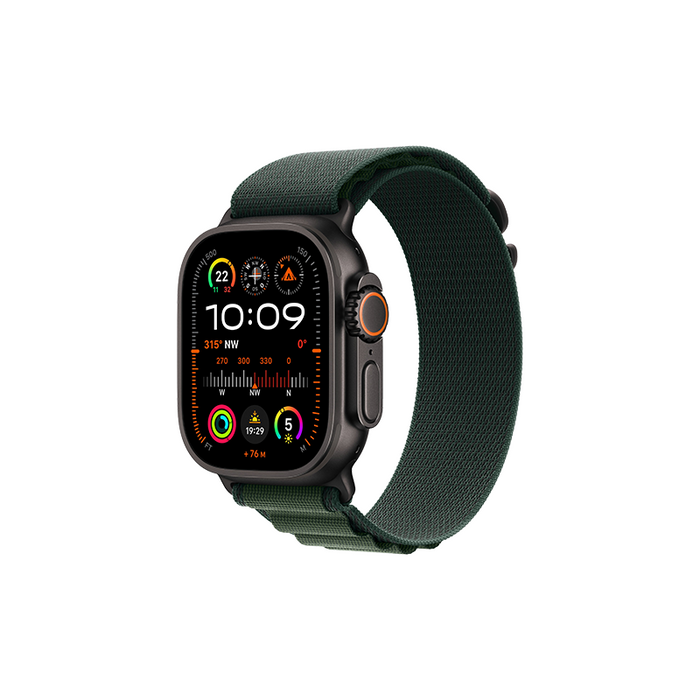 Watch Apple Watch Ultra 2 Black Lte 49mm Titanium Case With Alpine Loop L - Dark Green