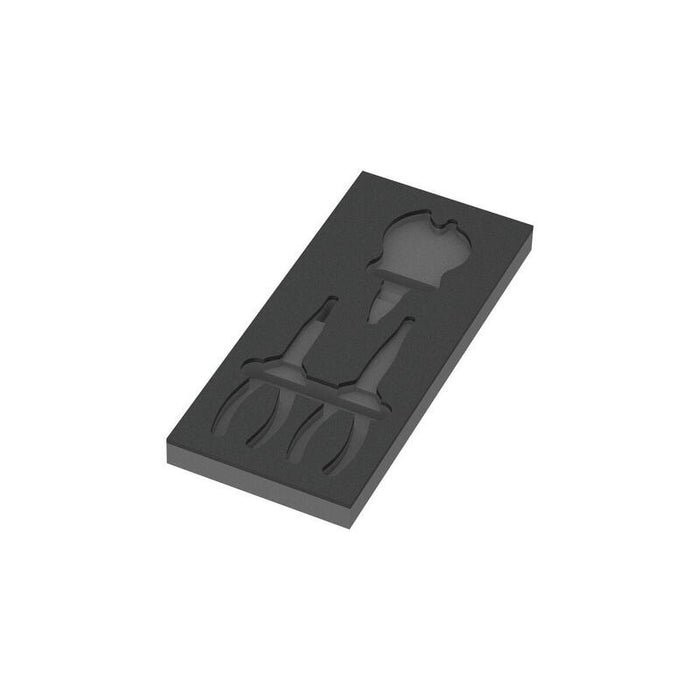 Wera 9881 Inserto De Espuma Para Alicates Knipex, Juego De 2, Vacío Negro/Gris, Para Carro De Taller Tool Rebel 05137381001