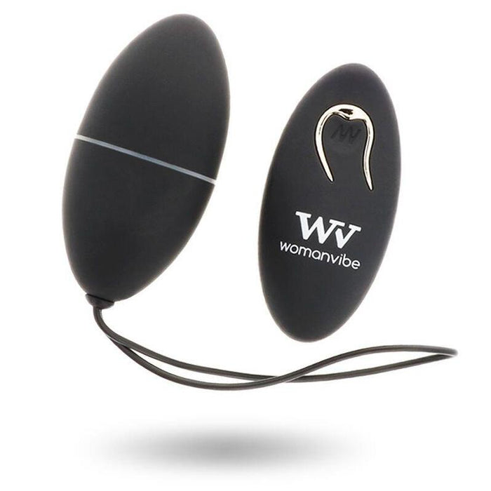Womanvibe - Alsan Huevo Control Remoto Negro Silicona Negro
